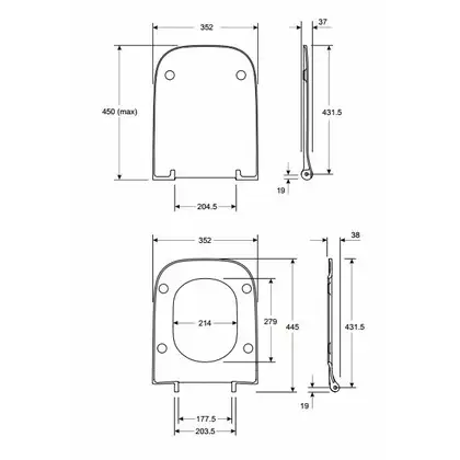 KOLO MODO сиденье для унитаза Slim, из материала Duroplast, антибактериальное, с микролифтом (пол.) (L30115000) фото 2 Aquada.com.ua