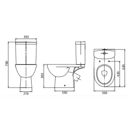 Kolo FREJA Premium бачок, с крышкой, классический (укр.) (L7400000U) Kolo FREJA Premium бачок, с крышкой, классический (укр.) (L7400000U)