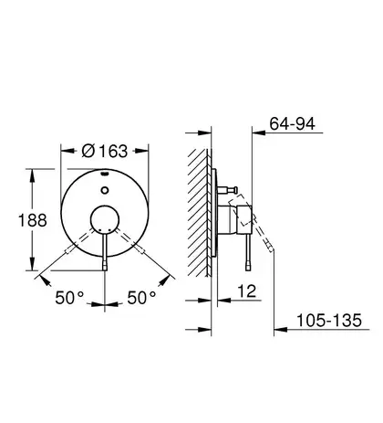 Смеситель для ванны Grohe Essence (цвет - тёмный графит, матовый) (19285AL1) фото 2 Aquada.com.ua Смеситель для ванны Grohe Essence (цвет - тёмный графит, матовый) (19285AL1) фото 2 Aquada.com.ua