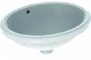 GEBERIT VARIFORM умывальник под столешницу, овальной формы, 42*42см, с переливом, глазурованный снизу (500.749.01.2) фото 1 Aquada.com.ua