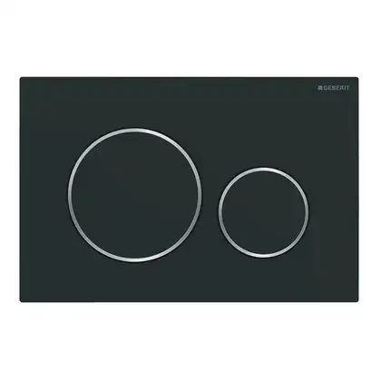 GEBERIT SIGMA 20 смывная клавиша, двойной смыв: с легкоочищаемой поверхностью черный матовый/хром глянцевый (115.882.14.1) фото 1 Aquada.com.ua GEBERIT SIGMA 20 смывная клавиша, двойной смыв: с легкоочищаемой поверхностью черный матовый/хром глянцевый (115.882.14.1) фото 1 Aquada.com.ua