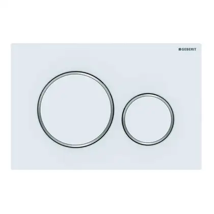 GEBERIT Sigma 20 смывная клавиша, двойной смыв: с легкоочищаемой поверхностью белый матовый/хром глянцевый (115.882.JT.1) фото 1 Aquada.com.ua GEBERIT Sigma 20 смывная клавиша, двойной смыв: с легкоочищаемой поверхностью белый матовый/хром глянцевый (115.882.JT.1) фото 1 Aquada.com.ua