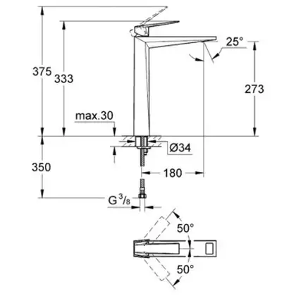 Grohe Allure Brilliant Смеситель для раковины, однорычажный (23114000) фото 2 Aquada.com.ua