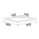 VOLLE BENITA поддон (PUF) 90*90*5см на пенополиуретане, квадратный (10-22-905tray) фото 2 Aquada.com.ua