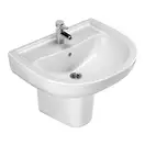 VOLLE VIRGO умывальник 60*50,5*50,5см с полупьедесталом (13-23-600) фото 1 Aquada.com.ua