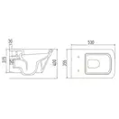 Унитаз повесной Volle Teo с сиденьем Soft Close, чёрный (13-88-422black) фото 2 Aquada.com.ua