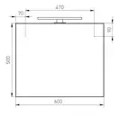 VOLLE Зеркало прямоугольное 50*60см с LED светильником (16-08-808) фото 2 Aquada.com.ua