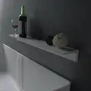 VOLLE Полочка 30*12*6,5см каменная Solid surface (18-40-113) фото 1 Aquada.com.ua