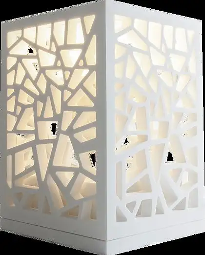 VOLLE Светильник декоративный ажурный 150*150*220мм каменный Solid surface (18-40-138) фото 1 Aquada.com.ua