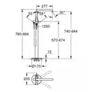 Смеситель для ванны напольный Grohe Essence (цвет - теплый закат), с душевым гарнитуром (23491DA1) фото 2 Aquada.com.ua