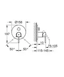Смеситель для душа, с переключателем на 3 положения Grohe Plus (цвет - хром) (24093003) фото 2 Aquada.com.ua