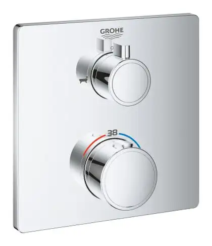 Grohe Grohtherm Термостат для душа с переключателем на 2 положения ванна/душ (24080000) фото 1 Aquada.com.ua Grohe Grohtherm Термостат для душа с переключателем на 2 положения ванна/душ (24080000) фото 1 Aquada.com.ua