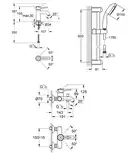 GROHE BauClassic Комплект змішувачів для ванни з душовим гарнітуром (123868S) фото 2 Aquada.com.ua