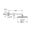 GROHE Набор 422 мм верхнего душа Rainshower 310 Mono Cube, 1 режим струи (26563000) фото 4 Aquada.com.ua