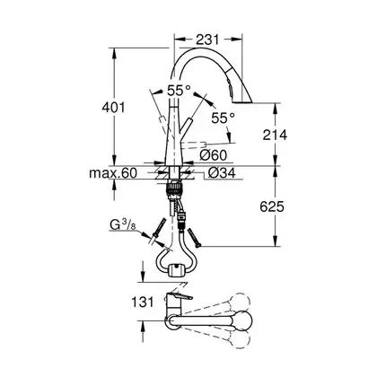 GROHE Одноважільний змішувач для мийки Zedra (32294002) фото 14 Aquada.com.ua
