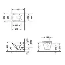 DURAVIT DURASTYLE унитаз подвесной 37*54см, без смывного края, вкл. крепление Durafix (2551090000) фото 2 Aquada.com.ua