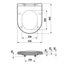 LAUFEN Комплект: PRO Rimless унитаз подвесной 36*53см + PRO Slim сиденье с крышкой для унитаза, съемное, с системой плавного опускания (H8209660000001+H8989660000001) фото 3 Aquada.com.ua