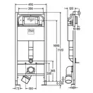 VIEGA Комплект инсталляции для унитаза Prevista Dry 771973 (3 в 1), клавиша 773748 (771973+678630+773748) фото 2 Aquada.com.ua