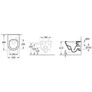 VILLEROY & BOCH ARCHITECTURA унитаз подвесной 35*48см, с вертикальным смывом DirectFlush, с сидением для унитаза, Quick Release, Soft Closing (4687HR01) фото 2 Aquada.com.ua