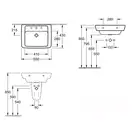 VILLEROY & BOCH VERITY DESIGN умывальник 55*43см, цетр.отвестие под смес.выбито, с переливом, цвет белый альпин (51035501) фото 2 Aquada.com.ua