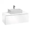 VILLEROY & BOCH LEGATO тумба 100*38*50см под раковину, подвесная, умывальник устанавливается в центре, цвет белый глянец (B10500DH) фото 1 Aquada.com.ua