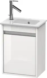 Duravit KETHO тумба 400*285мм, подвесная, для раковины 072343, петли справа, белый глянец (22) (KT6417R2222)