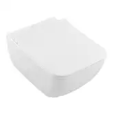 Villeroy & Boch VERITY LINE унитаз 37,5*56см, подвесной,БЕЗ ОБОДКА ,с-ма экономии воды AQUAREDUCT®(3/4,5 л), крепление SupraFix 2.0, сиденье slow-closing SlimseatLine (4615R001+8M19S101)