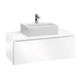 Villeroy & Boch LEGATO тумба 100*38*50см под раковину, подвесная, умывальник устанавливается в центре, цвет белый глянец (B10500DH)