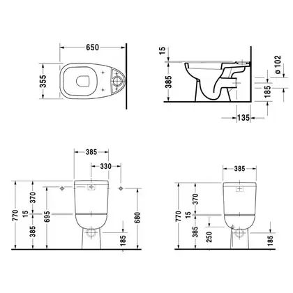 DURAVIT D-CODE унитаз напольный 65*35,5*38,5см, горизонтальный выпуск (21110900002) фото 2 Aquada.com.ua DURAVIT D-CODE унитаз напольный 65*35,5*38,5см, горизонтальный выпуск (21110900002) фото 2 Aquada.com.ua