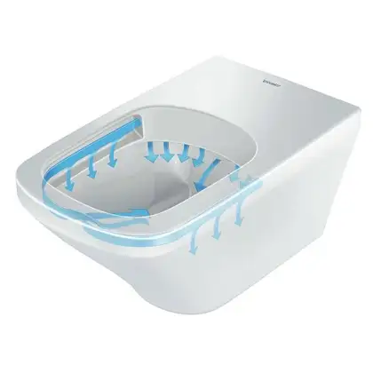 DURAVIT DURASTYLE унитаз подвесной 37*54см, без смывного края, вкл. крепление Durafix (2551090000) фото 3 Aquada.com.ua