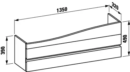 LAUFEN ALESSI ONEvolution тумба под умывальник 135*32см (цвет светлый орех) (H4243600976301) фото 2 Aquada.com.ua LAUFEN ALESSI ONEvolution тумба под умывальник 135*32см (цвет светлый орех) (H4243600976301) фото 2 Aquada.com.ua