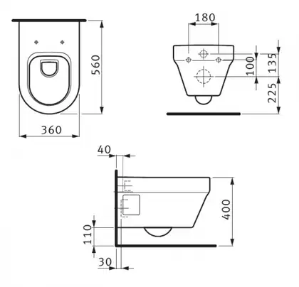 LAUFEN FORM унитаз подвесной 36*56см (H8206710000001) фото 2 Aquada.com.ua LAUFEN FORM унитаз подвесной 36*56см (H8206710000001) фото 2 Aquada.com.ua