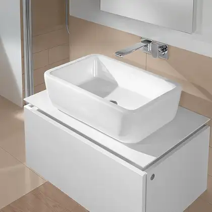 VILLEROY & BOCH ARCHITECTURA умывальник 60*40см прямоугольный накладной с переливом, цвет белый Alpin (41276001) фото 4 Aquada.com.ua