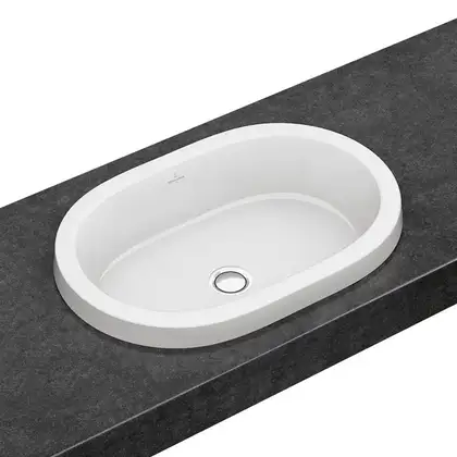 VILLEROY & BOCH ARCHITECTURA умывальник 61,5*41,5см овальный,  для установки на столешницу (41666001) фото 1 Aquada.com.ua