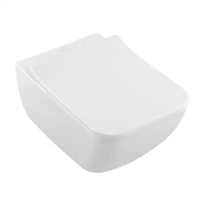 VILLEROY & BOCH VENTICELLO унитаз подвесной 37,5*56см, вертикальный смыв, DirectFlush с сиденьем SlimSeat Line с QuickRelease и SoftClosing (4611RL01) фото 1 Aquada.com.ua