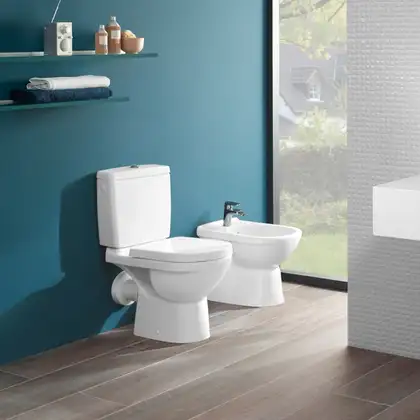 Унитаз с вертикальным выпуском Villeroy & Boch O.Novo (с сиденьем Soft Close) (5661T301) фото 4 Aquada.com.ua