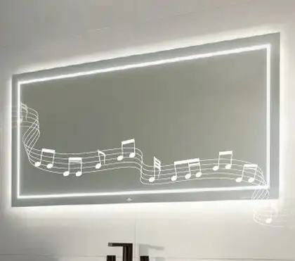 VILLEROY & BOCH FINION зеркало 160*75*4,5см, подсветка, звуковая система с Bluetooth, подогрев (G6101600) фото 2 Aquada.com.ua VILLEROY & BOCH FINION зеркало 160*75*4,5см, подсветка, звуковая система с Bluetooth, подогрев (G6101600) фото 2 Aquada.com.ua