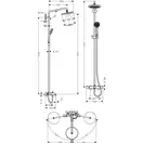 GROHE Душевая система с термостатом Hansgrohe Croma Showerpipe 220 1jet (цвет - хром) (27223000) фото 2 Aquada.com.ua