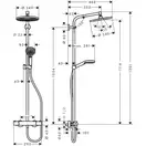 HANSGROHE Hansgrohe Душевая система c термостатом, хром Crometta S 240 1jet Showerpipe (27267000) фото 4 Aquada.com.ua