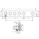 Термостат для скрытого монтажа Axor ShowerSolutions 530/90 на 3 потребителя (цвет - хром) (18356000) фото 4 Aquada.com.ua