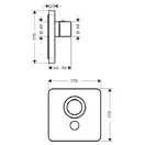 Термостат ShowerSelect Highflow для 1 потребителя с клапаном для ручного душа Axor Urquiola (36706000) фото 2 Aquada.com.ua