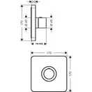 Термостат ShowerSelect Highflow для скрытого монтажа Axor Urquiola (36711000) фото 2 Aquada.com.ua