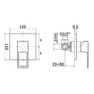 Смеситель для душа Paffoni Effe (цвет - хром) (EFBOX010CR) фото 2 Aquada.com.ua