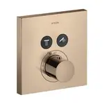 Термостат для душу Axor Shower Select square на 2 режиму, червоне золото (36715300)