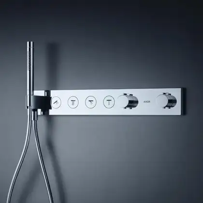 Термостат для скрытого монтажа Axor ShowerSolutions 600/90 на 4 потребителя (цвет - хром) (18357000) фото 2 Aquada.com.ua