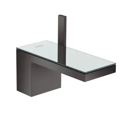 Смеситель для раковины Axor MyEdition (цвет - матовый чёрный хром/зеркальное стекло) (47012340) фото 1 Aquada.com.ua