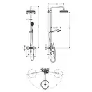 Душевая система с термостатом Axor Montreux Showerpipe (цвет - хром/белый) (16572000) фото 3 Aquada.com.ua