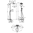 Душевая система с термостатом Hansgrohe Croma Select S Showerpipe 280 1jet (цвет - хром) (26792000) фото 2 Aquada.com.ua