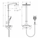 Душевая система с термостатом Hansgrohe Raindance S Showerpipe 360 1jet (цвет - хром/белый) (27112400) фото 3 Aquada.com.ua