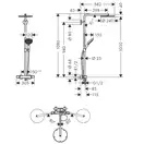 Душевая система с термостатом Hansgrohe Raindance Select S Showerpipe 240 1jet PowderRain (цвет - чёрный матовый хром) (27633340) фото 2 Aquada.com.ua